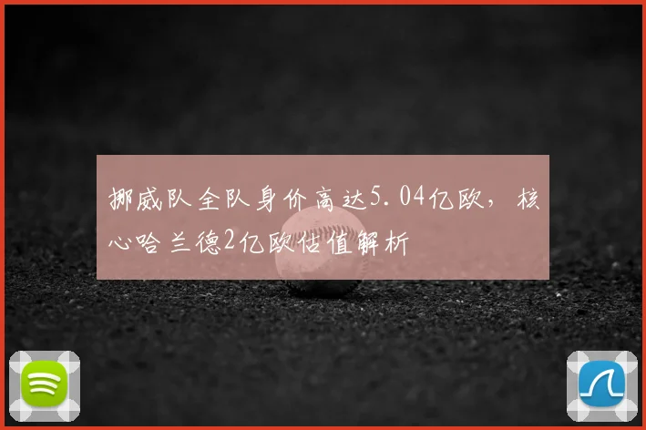 挪威队全队身价高达5.04亿欧，核心哈兰德2亿欧估值解析